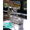 thumbnail image 4 of GIXUSIL Sink Caddy, Silver Kitchen Sponge Holder + Dish Brush Holder for Kitchen Sink, Sink Organizer with Drip Tray for Countertop, Stainless Steel Rustproof, 4 of 7
