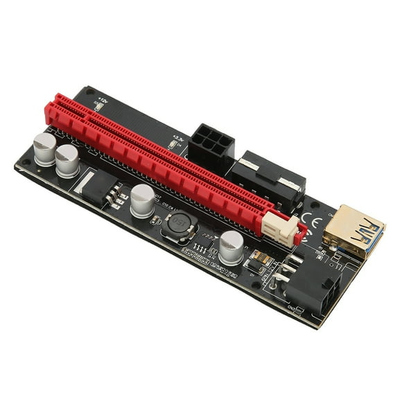 Tarjeta adaptadora alimentada por extensión de gráficos, PCIE Riser 1X a tarjeta adaptadora alimentada por elevador USB Extensión de gráficos PCIE Riser Diseño de próxima generación