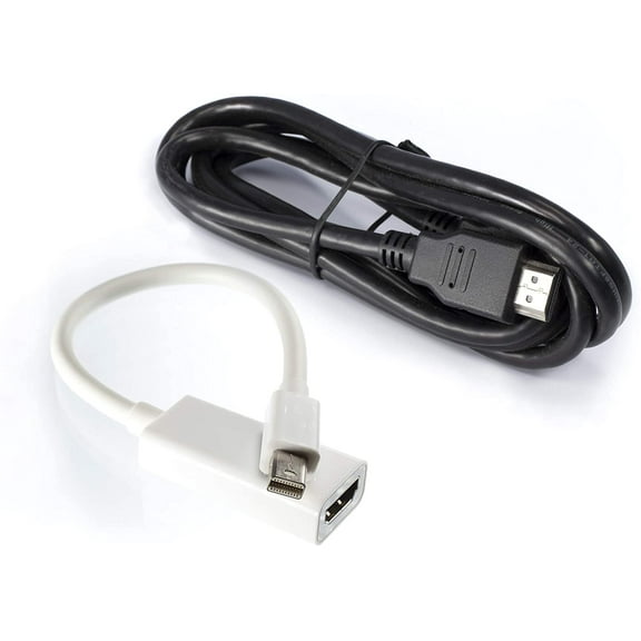 THE CIMPLE CO - White Thunderbolt Mini DisplayPort DP to HDMI - High Speed Cable Adapter w/ HDMI