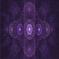thumbnail image 1 of Ahgly Company Machine Washable Indoor Square Transitional Deep Purple Area Rugs, 8' Square, 1 of 7