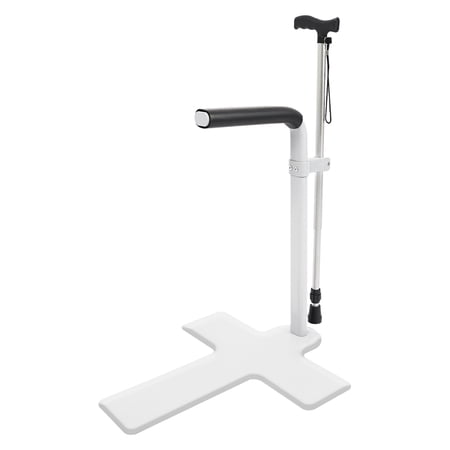 Stand Assist for Elderly, Non-slip Soft Grip Handle, Adjustable Height and Secure Floor Mount, Ideal Mobility Aid for Bathroom Use