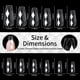 thumbnail image 4 of Uñas postizas, uñas postizas, regalos para mujeres, 140/120 piezas, uñas con forma de diamante, uñas irregulares, uñas postizas, puntas de uñas, 4 of 4
