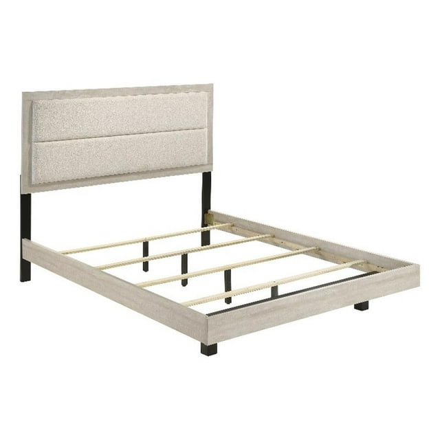 Trenton 54-inch Wood Queen Panel Bed Rustic Cream