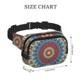 thumbnail image 6 of Japuie Round Mandala Print Layer Fanny Pack with Adjustable Shoulder Strap,Double-Layer Waist Bag,Travelling Fanny Pack,Square Double Layer Waist Bag,for Exercise Running Travel Hiking, 6 of 7
