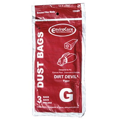 Vacuum Cleaner Bags for Dirt Devil Style G 3010347001 3010348001 Hand Vac 10 Pk 