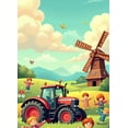 thumbnail image 4 of Barn Farm Scene Backdrop Banner for Photography Rustic Tractor Countryside Background Yard Party Events Bedroom Decor Studio Decorations Summer, 4 of 4