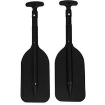ABPETE 2Pcs Telescopic Kayak Paddle Rafting Boat Paddle Canoe Oars Plastic Aluminum Alloy Boat Oars(Black)