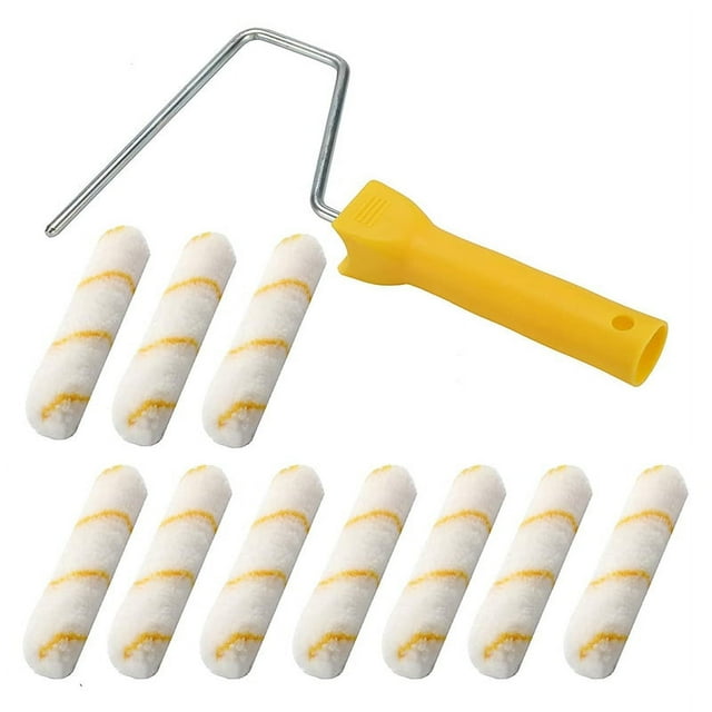 Ensemble de 11 Brosses de Rouleau en Mousse de 6 Pouces, Recharges de Rouleaux de Peinture, Couvre-Rouleaux de Peinture, Réparation à Domicile, Ensembles de Rouleaux de Peinture