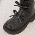 thumbnail image 6 of WAVSUF Girls Fleece Knee High Boots Wide Width Soft Sole Anti Slip Winter Trendy Cute Boots Black 3.5 Big Kids, 6 of 10