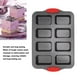 thumbnail image 3 of Molde Para Pan Para Hornear, Mini Molde Para Pan De 8 Cavidades, Distribución Uniforme Del Calor Con De Silicona Para Brownie, 3 of 7