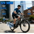 thumbnail image 2 of Saneagle 500W Electric Commuter Bike for Adults, City E-Bike, 52V 15Ah Removable Battery, 26" Tire, Shimano 21 Speed, UL 2849 Certified, Black, 2 of 10