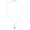 thumbnail image 5 of Eternal Egyptian Ankh Cross Simulated Turquoise Inlay .925 Sterling Silver Pendant Necklace | Sterling Silver Necklace for Women | Long Necklaces for Women, 5 of 6