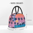 thumbnail image 3 of Haiem Beach with Palm Trees Printed Lunch Bag Women, Lunch Box Lunch Bag for Women, Small Leakproof Cute Lunch Tote Large Capacity Reusable Insulated Cooler Lunch Container, 3 of 6