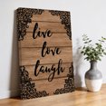 thumbnail image 2 of Live Love Laugh Canvas Wall Art for Living Room, Vintage Floral Texture Brown Wood Grain Poster Print Painting for Bedroom Office Home Decoration Wall Pictures Prepare To Hang 10"x10", 2 of 9