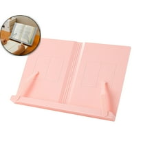 VQPeo Book Stand for Reading Angle Adjustable Book Holder Tray Foldable Cookbook Stand Desk Reading Stand with Page Paper Clips for Recipe Magazine Laptop