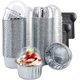 thumbnail image 1 of Moldes grandes para muffins de 150 g (paquete de 100), envoltorios de aluminio para cupcakes con tapas de cúpula, moldes desechables para muffins, moldes para ramequines de aluminio, soportes para, 1 of 5