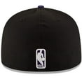 thumbnail image 4 of Men's New Era Black/Purple Los Angeles Lakers Official Team Color 2Tone 59FIFTY Fitted Hat, 4 of 4