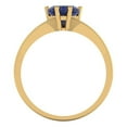 thumbnail image 4 of 1 ct Heart Cut Simulated Blue Sapphire Solitaire Engagement Ring for Women in 18K Yellow Gold, 4 of 5
