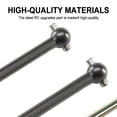 thumbnail image 3 of bedienty Rear Dogbone Shaft For Super Baja Rey OFF-Road Rear Driving Shaft Steel High Reliability RC Car Accessories Replacement Parts Silver, 3 of 6