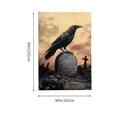 thumbnail image 3 of ZFLMY Crow Grave Cemetery Tapestry Wall Hanging for Home Decoration 40*60in, 3 of 6