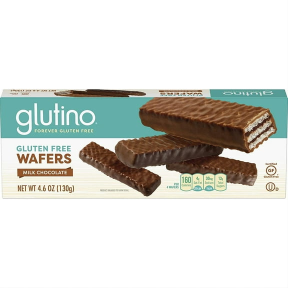Pack of 12, Glutino Gluten Free Milk Chocolate Wafers, 4.6 oz