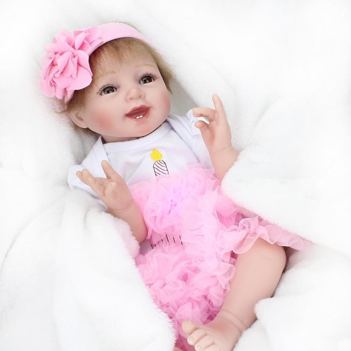 22/" Reborn Toddler Baby Dolls Handmade Vinyl Silicone Girl Realistic Lifelike A+
