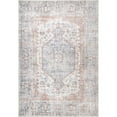thumbnail image 6 of nuLOOM Jacquie Machine Washable Vintage Floral Light Grey 9' x 12' Transitional Area Rug, 6 of 9