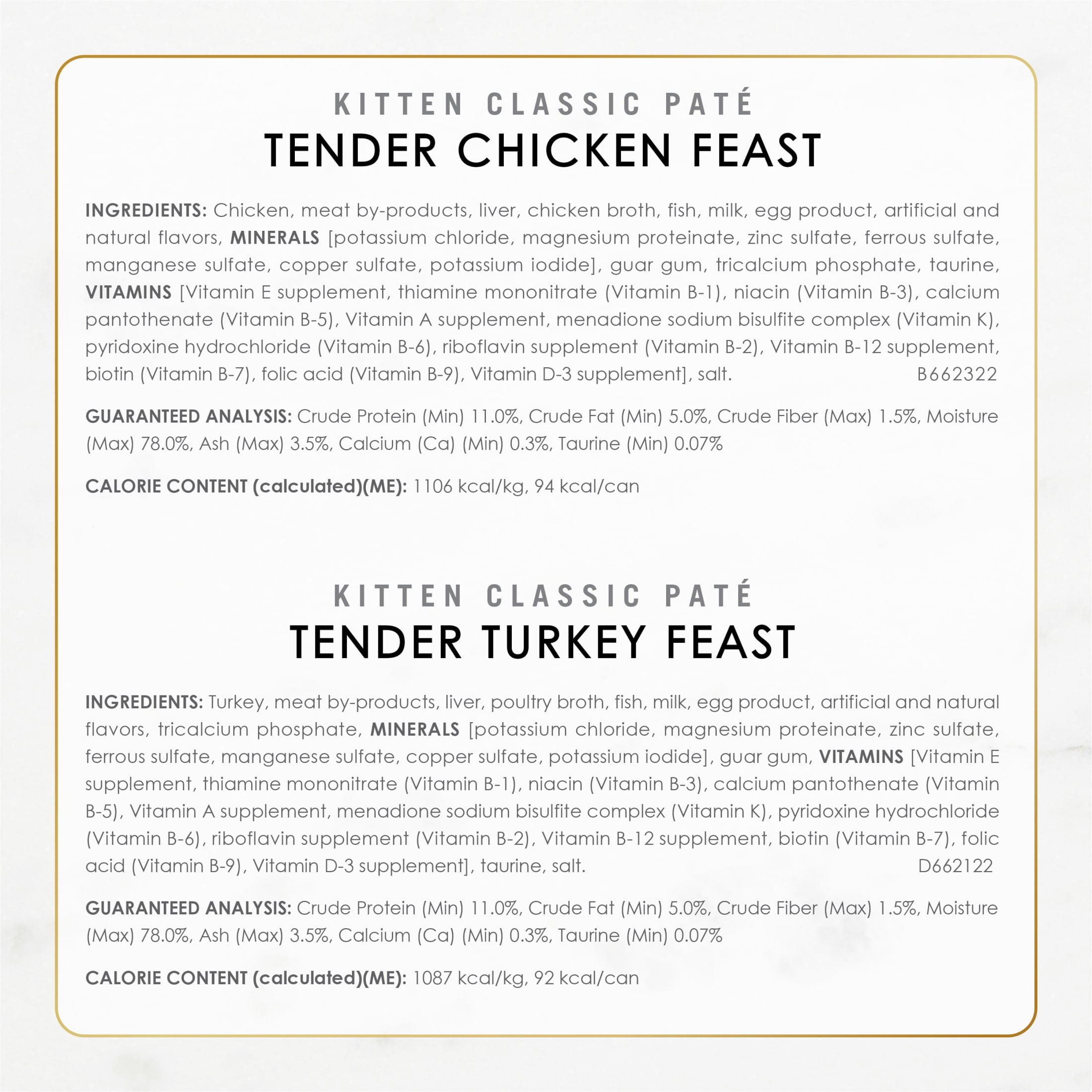 Purina Fancy Feast Kitten Food, Wet Cat Food, Classic Pate Collection with Milk, 3 oz Cans