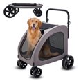 thumbnail image 1 of Pet Stroller 4-Wheels Dog Stroller Carrier 160lbs Weight Capacity Portable, 1 of 6