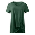 thumbnail image 6 of JINMGG Womens Tops Clearacne Women's Fashion Solid V Neck Short Sleeve T-Shirt Blouse Loose Tops, 6 of 6