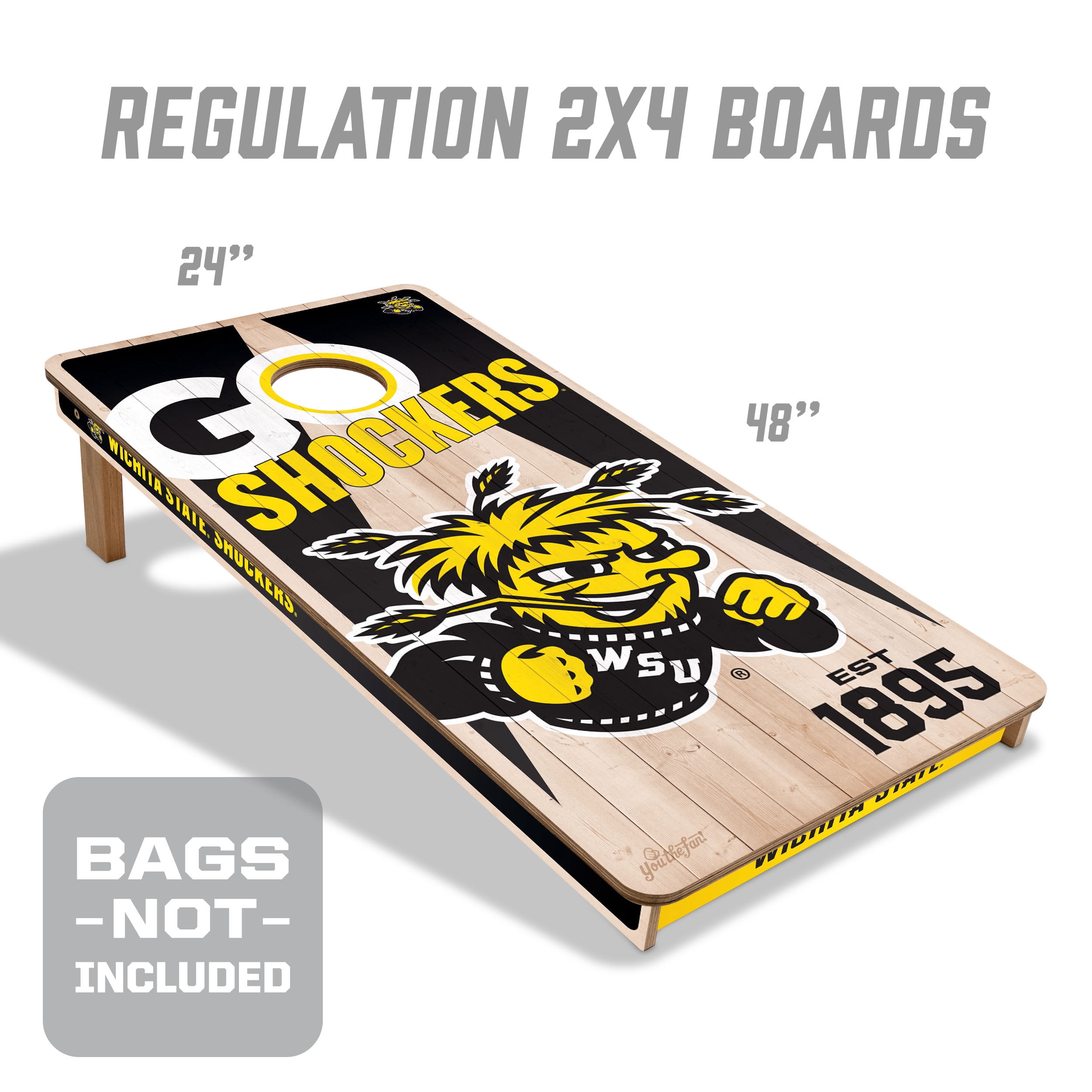 YouTheFan NCAA Wichita State Shockers 2' x 4' Cornhole Game No Bags