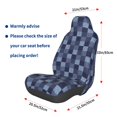 thumbnail image 3 of KLL Blue Gingham Buffalo Check Pattern Seat Covers,Universal Fit Sedans,Cars,Vans,SUV,Truck, 3 of 5