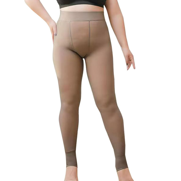 US Women's Glossy Smooth Pantyhose Elastic Waistband Yoga Sports Workout  Tights