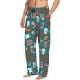 thumbnail image 2 of Yiaed cute Skull organ Print Men's Lounge Pants, Loose PJ Bottoms, Long Pajama Pants for Men-Large, 2 of 5