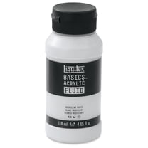 Liquitex Basics Acrylic Fluid Paint - Iridescent White, 118 ml