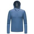 thumbnail image 2 of Nmnitkp Men's UPF 50+ Sun Protection Outdoor Light Jacket Full Zip Hoodie Long Sleeve Fishing Hiking Sun Shirts for Men Ice silk Comfortable and Breathable Mens UV Protection Shirts, 2 of 3
