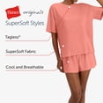 thumbnail image 4 of Pijama Hanes para mujer, conjunto de descanso de 2 piezas, supersuave, 4 of 6