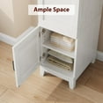 thumbnail image 6 of IdealHouse 72" Narrow Armoire Wardrobe Closet with 2 Doors, Adjustable Shelves & Hanging Rod, Wooden Bedroom Storage Cabinet, Rustic White, 6 of 8