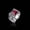 Red, variant on Mens Vintage Alloy Ring Gothic Cross Design With Red Rubies Electroplated Finish Perfect Gift For Men Fashion Ring And