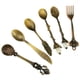 thumbnail image 1 of Advancent De vajilla Retro, tenedor, cuchara de aleación, cuchara de cocina, cucharón de cocina, cucharilla de doméstico, cubiertos Mostrada bronce verde, 1 of 6
