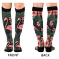 thumbnail image 4 of FORMRS Womens Knee High Socks Casual Long Thick Travel Daily Wear, 2 Pairs, Red Flamingo Pattern, 4 of 6