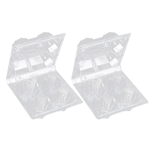 EeaseMX Bandeja portátil para huevos de 4 rejillas, 50 unidades, transparente, de plástico, para llevar huevos