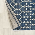 thumbnail image 2 of JONATHAN Y SMB108K-5SQ Ourika Moroccan Geometric Textured Weave Navy/Beige 5' Square Indoor/Outdoor Area Rug, Pet Friendly, Stain Resistant, Easy to Clean, for Patio, Living Room; Kitchen, Bedroom, 2 of 7