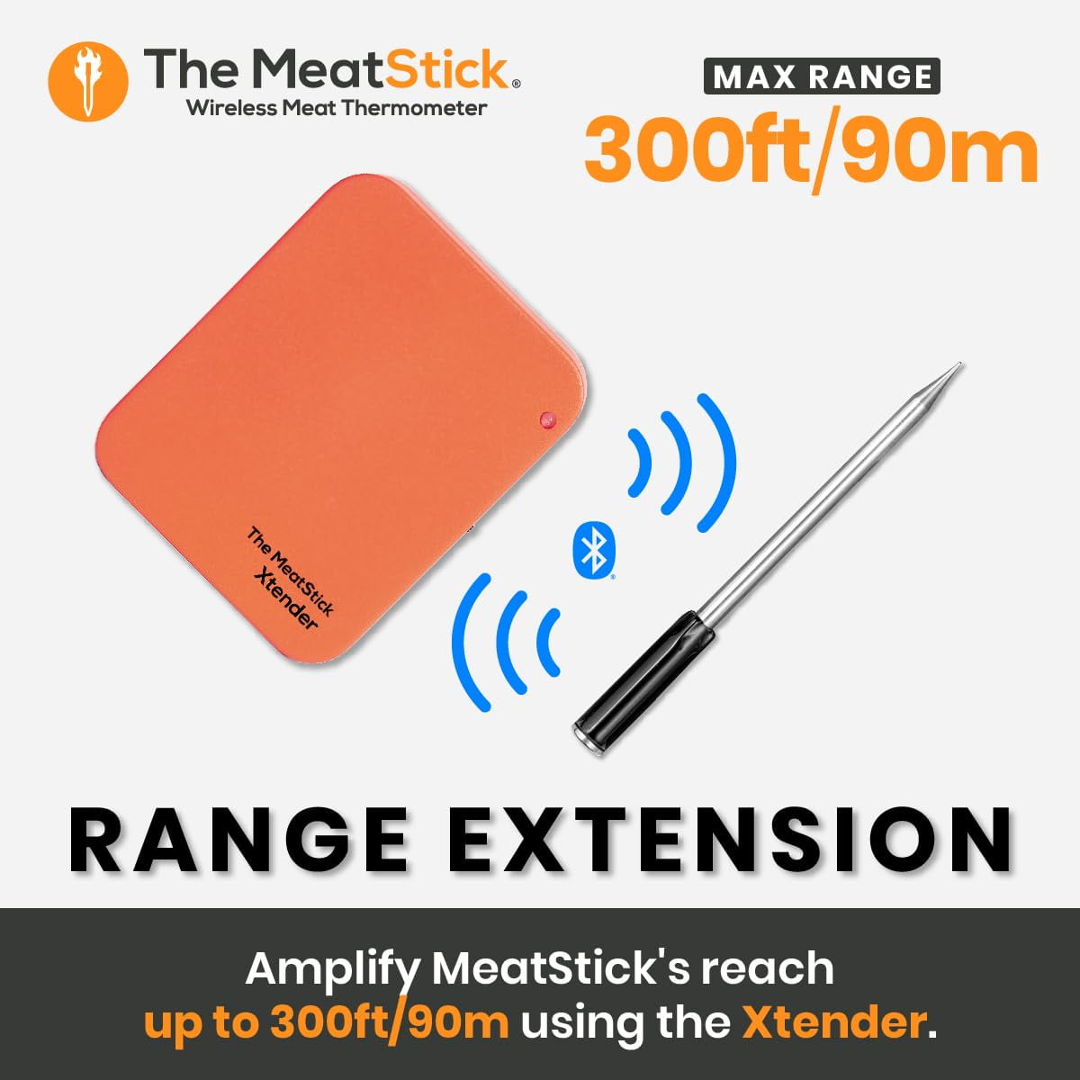 Xtender Set | Smart Wireless Meat Thermometer | 300ft Range Digital Food Probe with Bluetooth | for Smoking, Grilling, BBQ, Air Fryer, Deep Frying, Oven, SousVide, Rotisserie