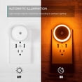 thumbnail image 4 of LED Night Light, with Dusk to Dawn Sensor, Diffused Light, Energy Efficient, Smart Plug in Night Light for Bedroom, Bathroom, Kitchen, Hallway, Room, Warm White, Round, 2 Pack, 4 of 5