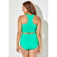 thumbnail image 4 of Swimsuits for All Cropped Racerback Tankini Set With High Waist Swim Brief, 4 of 5