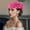 Hot Pink, variant on Winter Hats For Women Flower Applique Pillbox Hat Fascinator Tea Cap Soft Polyester Elegant Black One Size