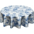 thumbnail image 1 of Rustic Village Tablecloth Round 60 Inch French Country Table Cloth Waterproof Table Cover Farmhouse Decoration for Kitchen Dining Picnic, 1 of 6