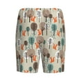 thumbnail image 2 of Lsque Squirrels and Trees Mens Sleep Pajama Shorts,Short Pajama Pants, Cotton Ultra-Soft Knit-Small, 2 of 9