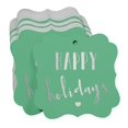 thumbnail image 3 of Inkdotpot Pack Of 50 Real Silver Foil Bracket Shape Paper Tags Happy Holiday Favor Hang Tags, 3 of 6